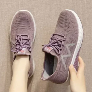 Ramboappliance Women Fashion Breathable Fly Knit Sneakers