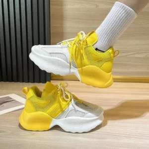 Ramboappliance Women Fashion Gradient Mesh Breathable Sneakers