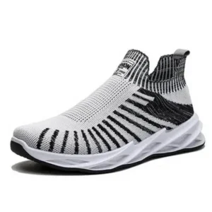 Ramboappliance Men'S Fashion Mesh Breathable Lightweight Stripe Sneakers