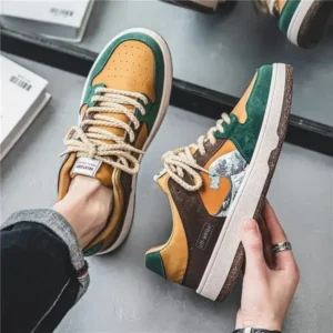 Ramboappliance Men Fashion Breathable Color Matching Casual Sneakers