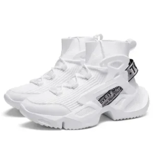 Ramboappliance Men'S Fashion Platform White High Top Sneakers