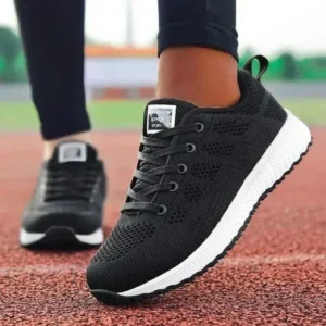 Ramboappliance Women Casual Lace-Up Design Mesh Breathable Sneakers