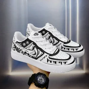 Ramboappliance Men Fashion Graffiti Breathable Sneakers