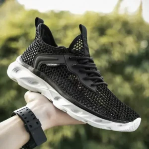 Ramboappliance Men Fashion Breathable Mesh Hollow Lightweight Sports Shoes