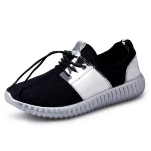 Ramboappliance Men Casual Color Matching Mesh Breathable Wear-Resistant Sports Shoes