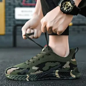 Ramboappliance Men'S Casual Mesh Breathable Camouflage Sneakers