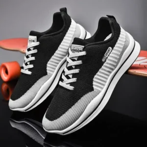 Ramboappliance Men'S Casual Color-Block Mesh Breathable Soft-Soled Sneakers