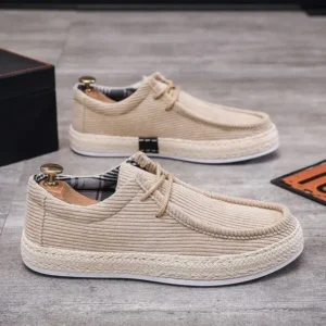 Ramboappliance Men'S Fashion Breathable Stripe Canvas Shoes