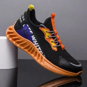 Ramboappliance Men'S Fashion Breathable Color Block Air Cushion Sneakers