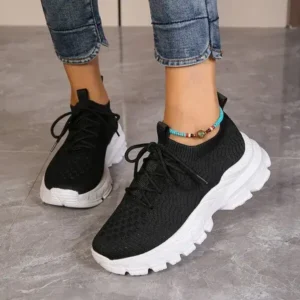 Ramboappliance Women Fashionable Thick-Soles Breathable Sneakers