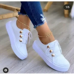 Ramboappliance Women Plus Size Casual Platform Sneakers