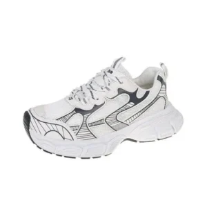 Ramboappliance Women Fashion Distinctive Color Changing Lace-Up Comfortable Breathable Thick-Soled Sneakers