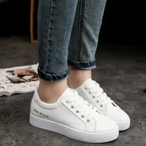 Ramboappliance Summer Women Fashion Casual Solid Color Thick-Soled Canvas Sneakers