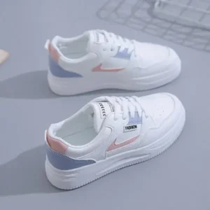 Ramboappliance Women Fashion Round Toe Thin Strap Platform Sneakers