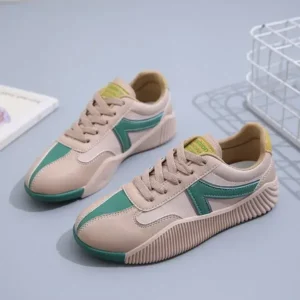 Ramboappliance Women Fashion Color Block Breathable Sneakers