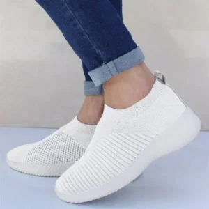 Ramboappliance Women Fashion Fly Woven Breathable Sneakers