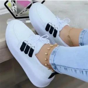 Ramboappliance Women Fashion Lace-Up Sneakers