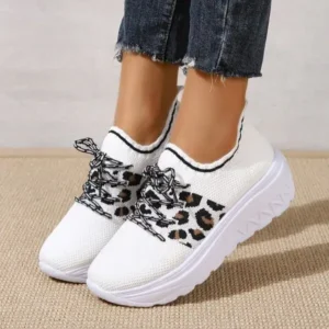 Ramboappliance Women Fashion Round Toe Platform Round Toe Flat Front Lace Up Sneakers