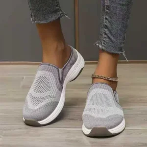 Ramboappliance Women Fashion Fly Knit Casual Colorblock Flat Sneakers