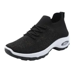 Ramboappliance Women Fashion Fly Knit Lightweight Breathable Soft Sole Sneakers